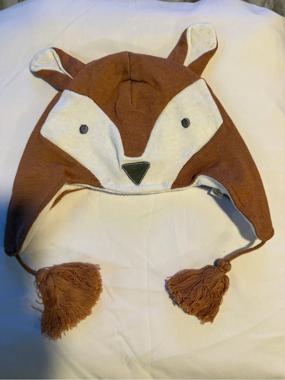 Rust fox Aviator knot Baby Hat